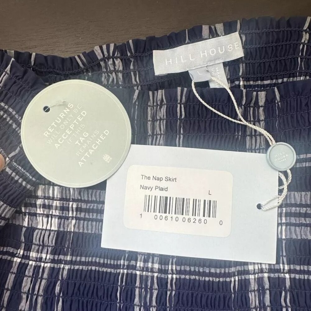 Hill House Blue and White Plaid Midi Skirt - Picture 8 of 8